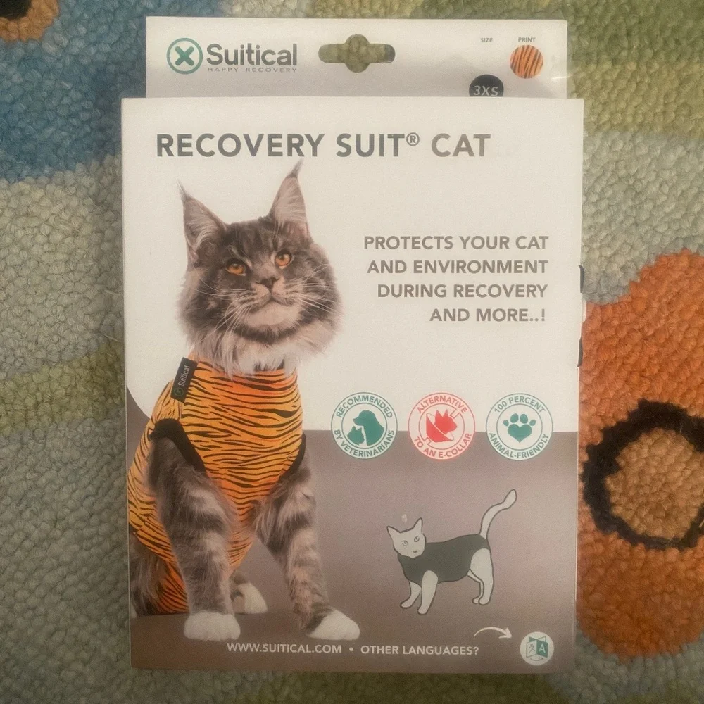 Suitical Cat Recovery Suit Tiger Print